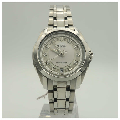 Front view of Bulova Precisionist Women's Japanese Quartz (Battery-Powered) Watch 96P115-PO