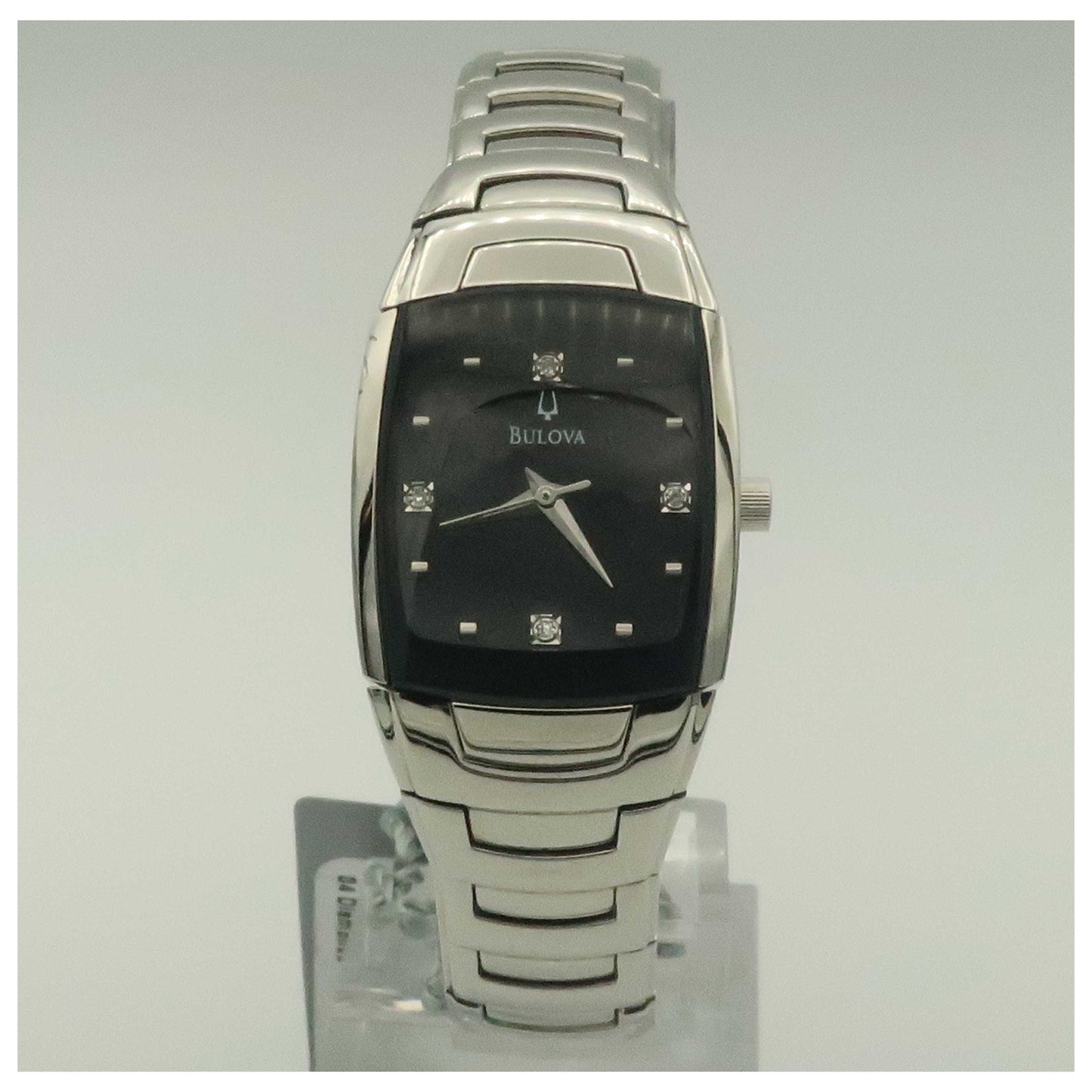 Front view of Bulova Diamonds Women's Japanese Quartz (Battery-Powered) Watch 96P15-PO