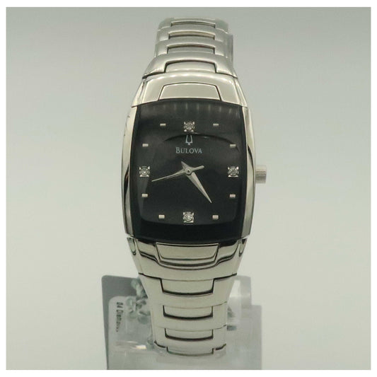 Front view of Bulova Diamonds Women's Japanese Quartz (Battery-Powered) Watch 96P15-PO