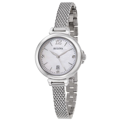 Front view of Bulova Diamonds Women's Japanese Quartz (Battery-Powered) Watch 96P150