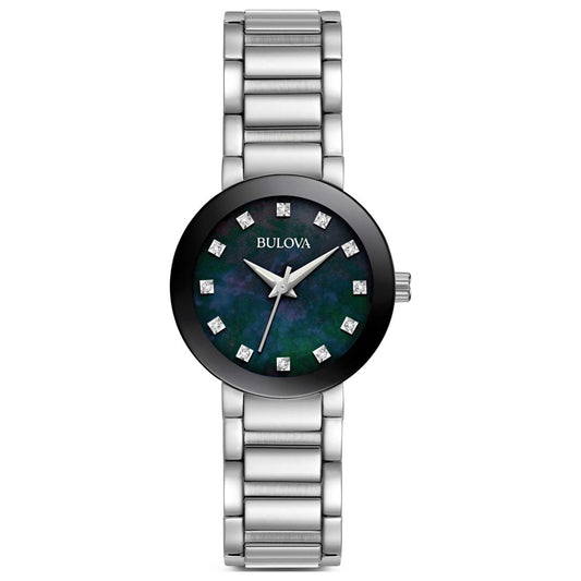 Front view of Bulova Futuro Women's Quartz Watch 96P172