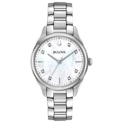 Front view of Bulova Sutton Women's Quartz Watch 96P199