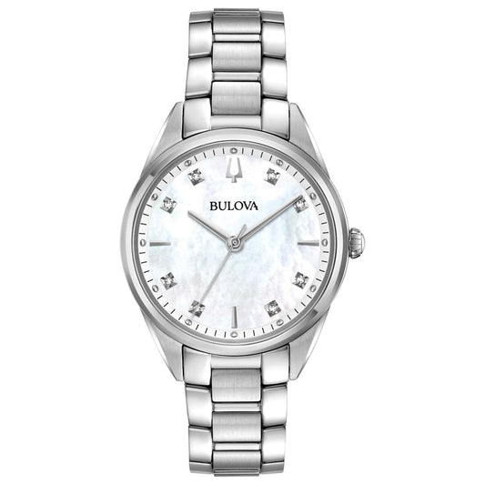 Front view of Bulova Sutton Women's Quartz Watch 96P199