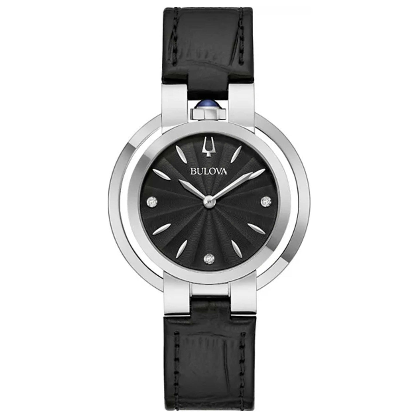 Front view of Bulova Crystal Accent Women's Quartz Watch 96P238