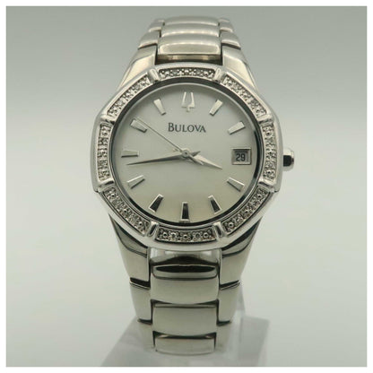 Front view of Bulova Diamonds Women's Watch 96R102-PO
