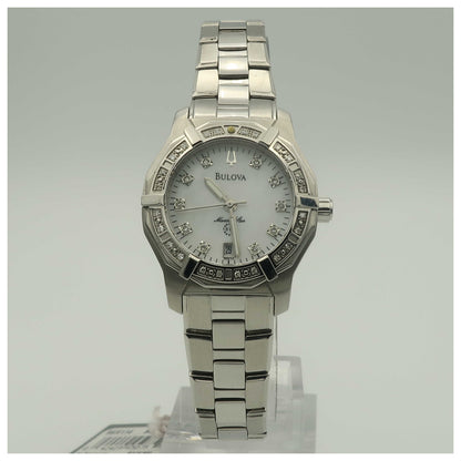 Front view of Bulova Marine Star Women's Quartz Watch 96R114-PO