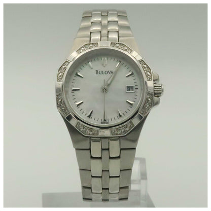 Front view of Bulova Diamonds Women's Quartz Watch 96R126-PO