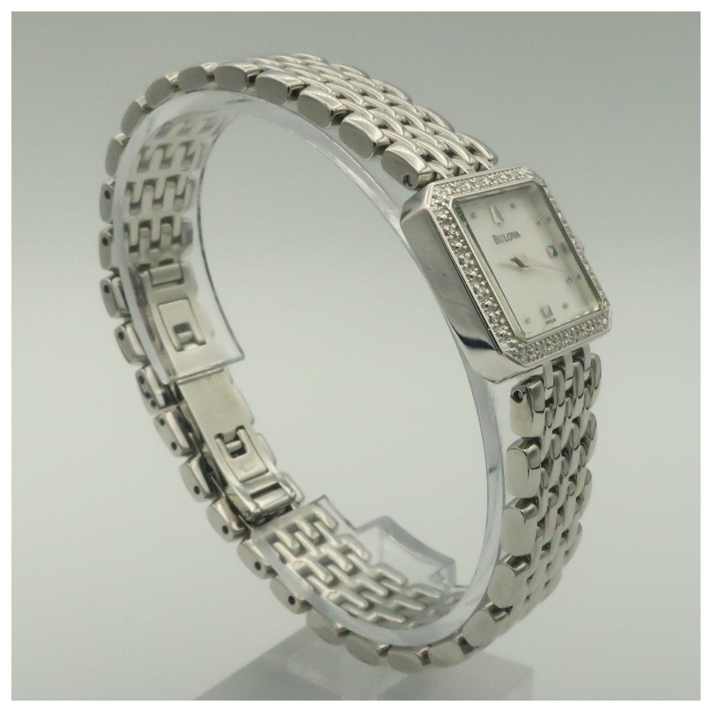 Bulova Diamonds Women's Quartz Watch 96R128-PO - Image #3