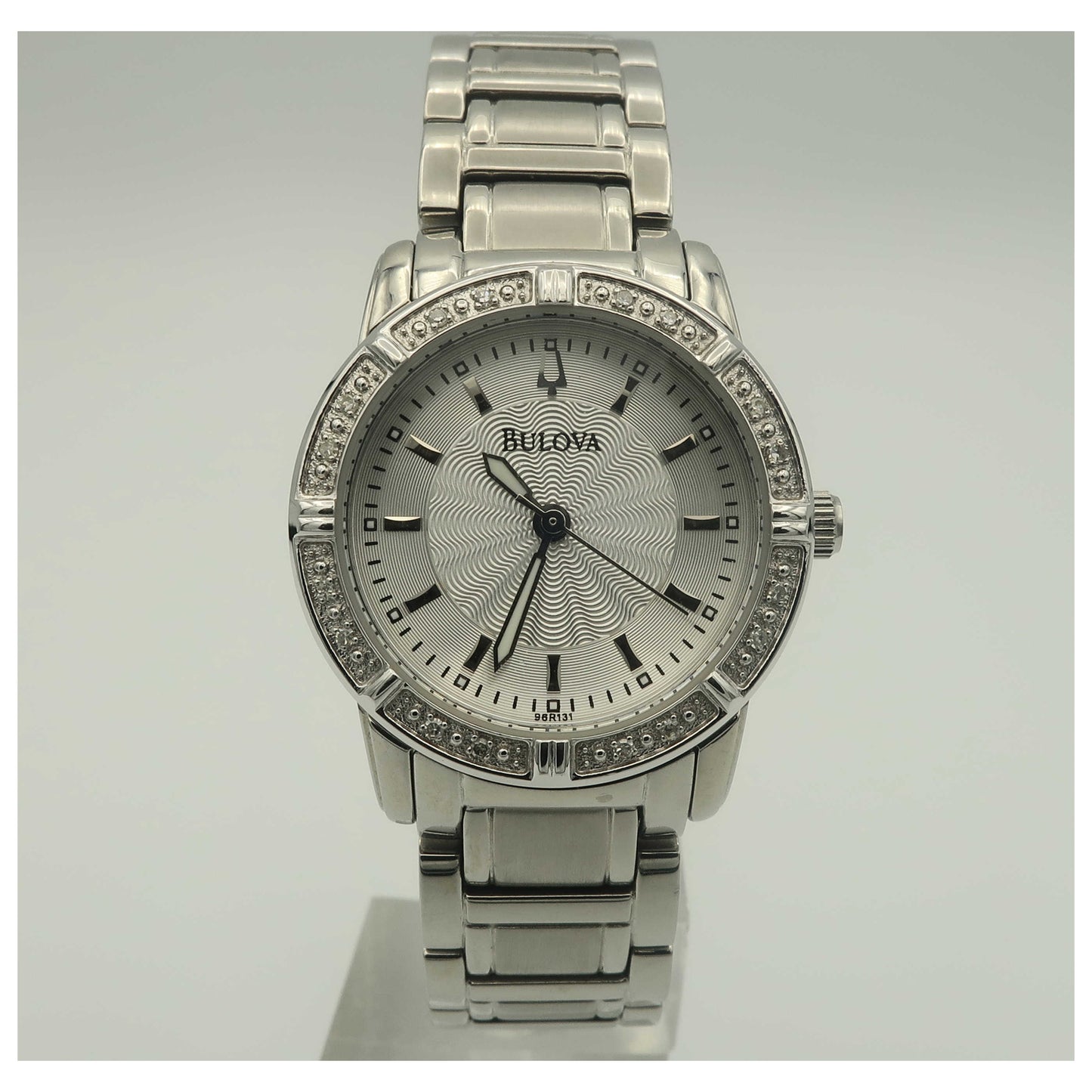 Front view of Bulova Diamonds Women's Quartz Watch 96R131-PO