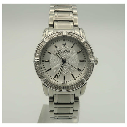 Front view of Bulova Diamonds Women's Quartz Watch 96R131-PO