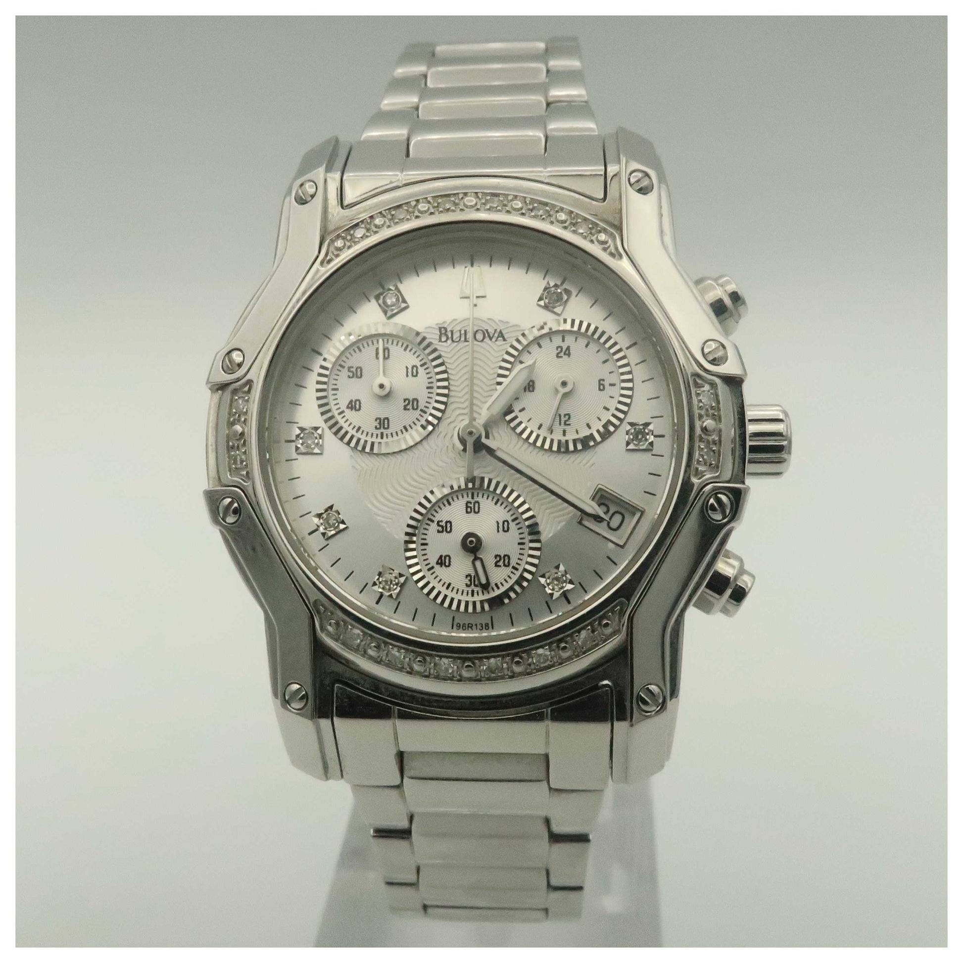 Front view of Bulova Wintermoor Women's Quartz Watch 96R138-PO