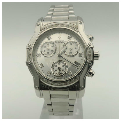 Front view of Bulova Wintermoor Women's Quartz Watch 96R138-PO