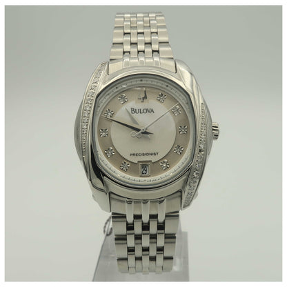 Front view of Bulova Precisionist Women's Japanese Quartz (Battery-Powered) Watch 96R141-PO