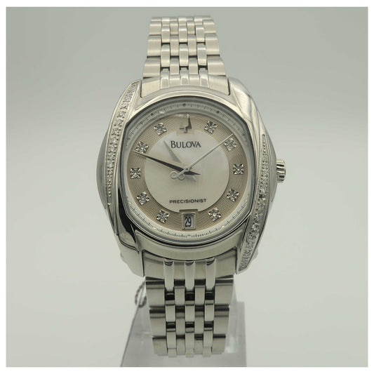 Front view of Bulova Precisionist Women's Japanese Quartz (Battery-Powered) Watch 96R141-PO