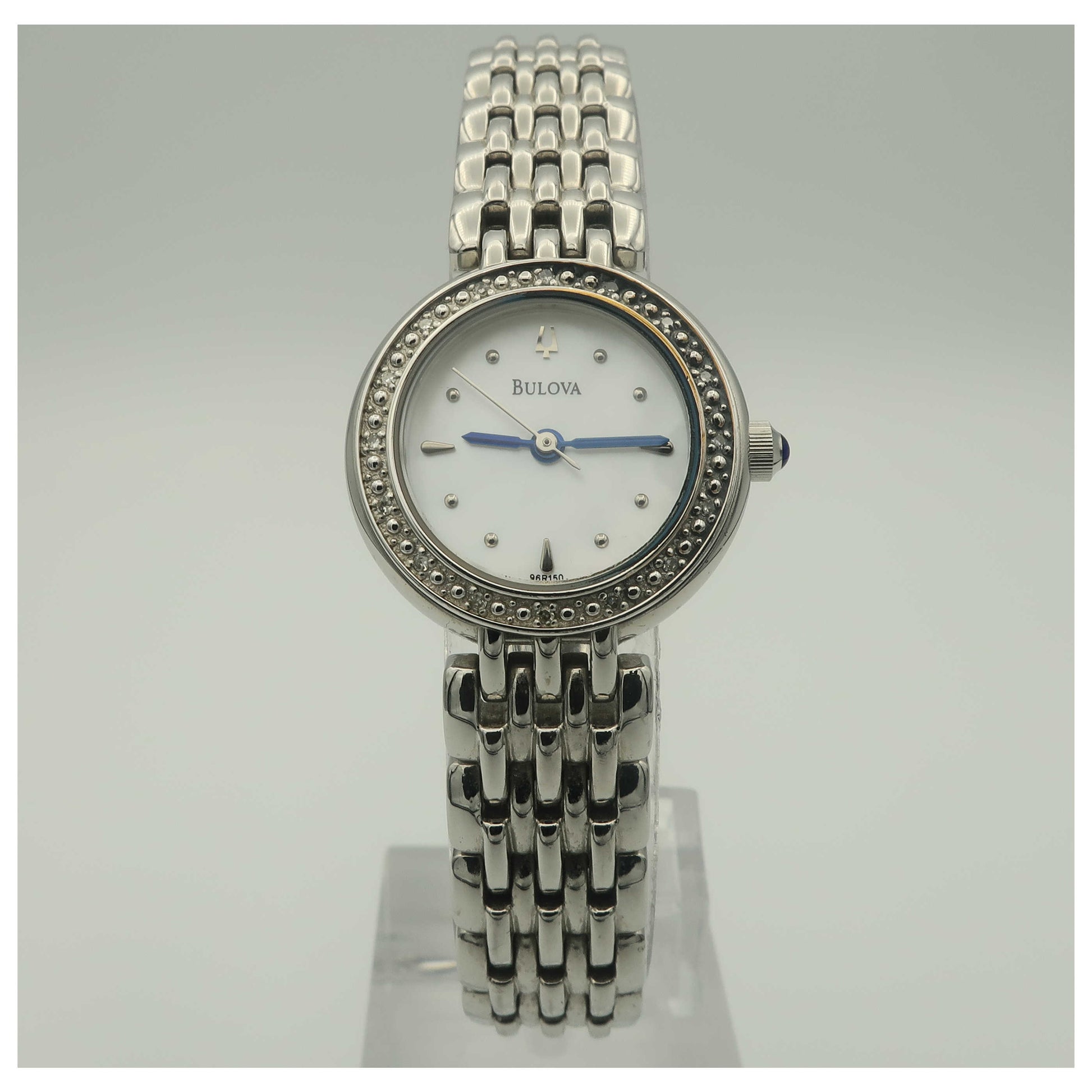 Front view of Bulova Diamonds Women's Quartz Watch 96R150-PO