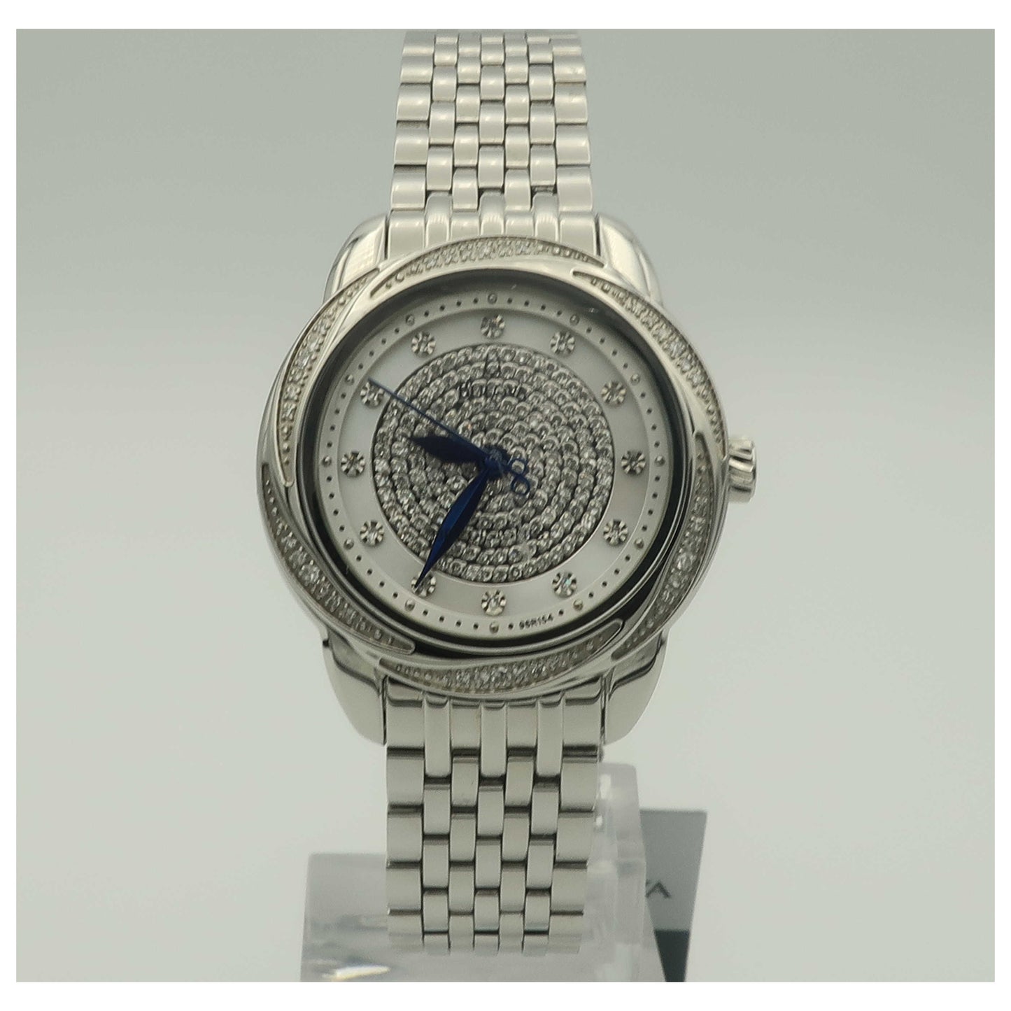 Front view of Bulova Precisionist Women's Japanese Quartz (Battery-Powered) Watch 96R154-PO