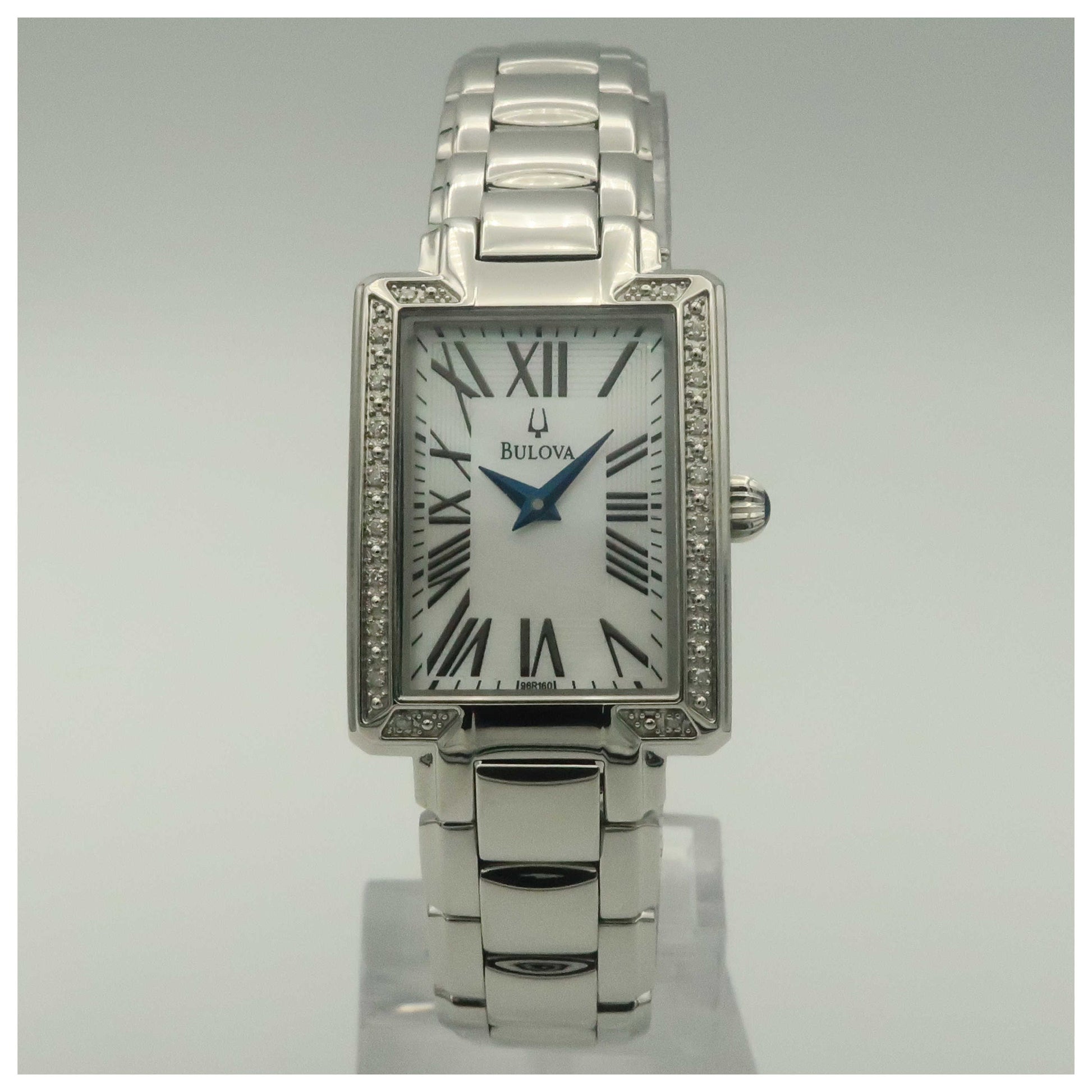 Front view of Bulova Fairlawn Women's Quartz Watch 96R160-PO