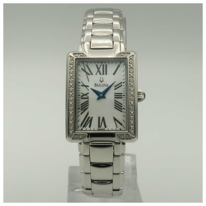 Front view of Bulova Fairlawn Women's Quartz Watch 96R160-PO