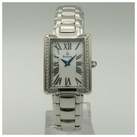 Front view of Bulova Fairlawn Women's Quartz Watch 96R160-PO