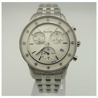 Front view of Bulova Diamonds Women's Quartz Watch 96R165-PO