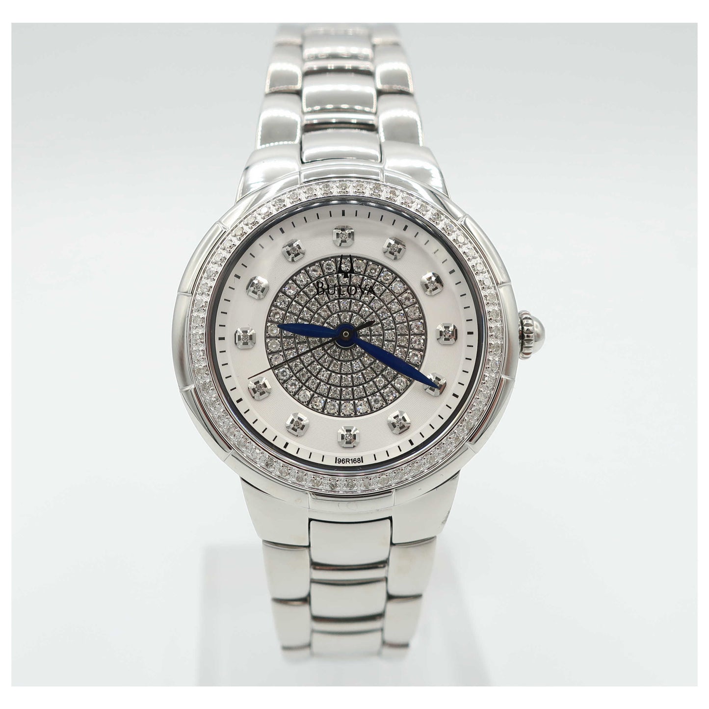 Front view of Bulova Rosedale Women's Japanese Quartz (Battery-Powered) Watch 96R168-SD