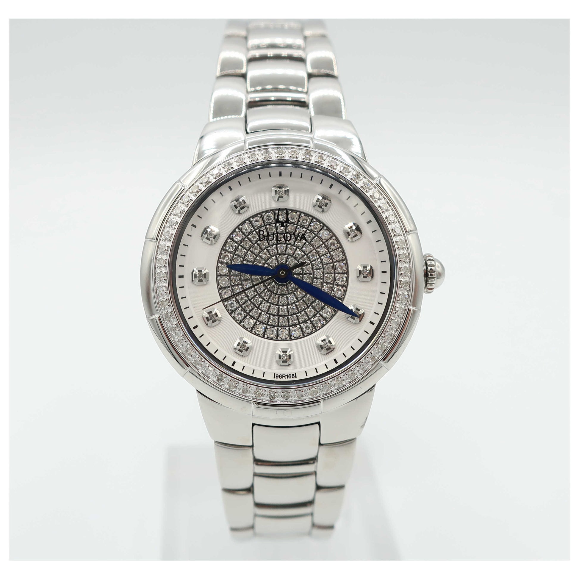 Front view of Bulova Rosedale Women's Japanese Quartz (Battery-Powered) Watch 96R168-SD