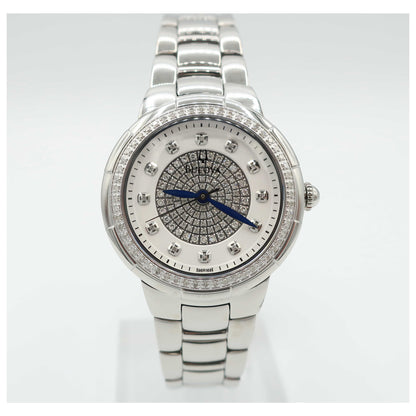 Front view of Bulova Rosedale Women's Japanese Quartz (Battery-Powered) Watch 96R168-SD