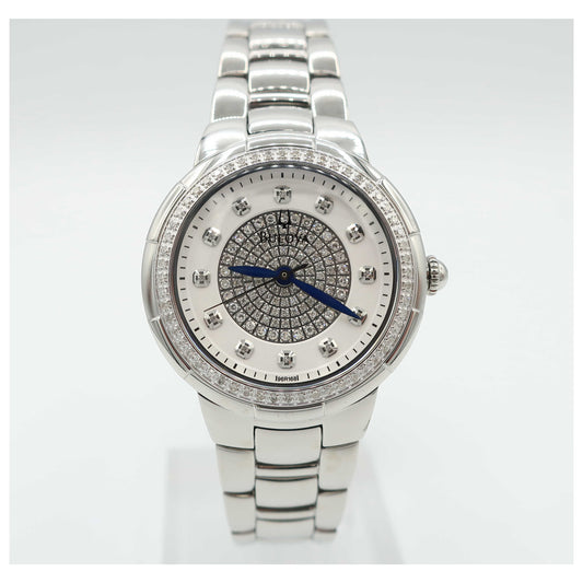 Front view of Bulova Rosedale Women's Japanese Quartz (Battery-Powered) Watch 96R168-SD