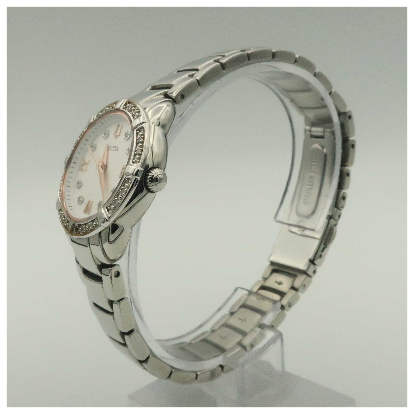 Bulova Diamonds Women's Japanese Quartz (Battery-Powered) Watch 96R176-PO - Image #4