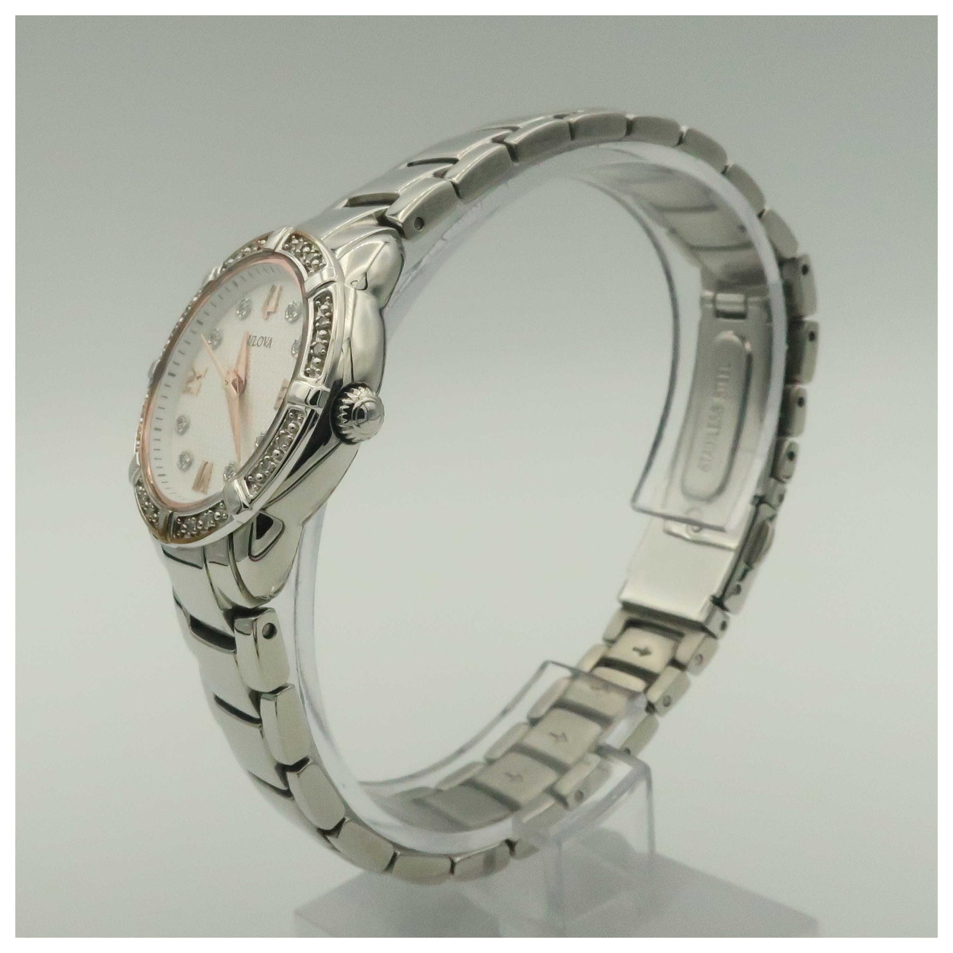 Bulova Diamonds Women's Japanese Quartz (Battery-Powered) Watch 96R176-PO - Image #4