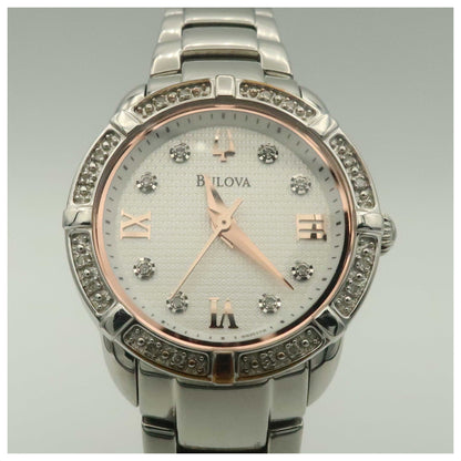 Bulova Diamonds Women's Japanese Quartz (Battery-Powered) Watch 96R176-PO - Image #5