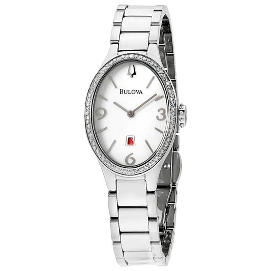 Front view of Bulova Diamond Women's Quartz Watch 96R192