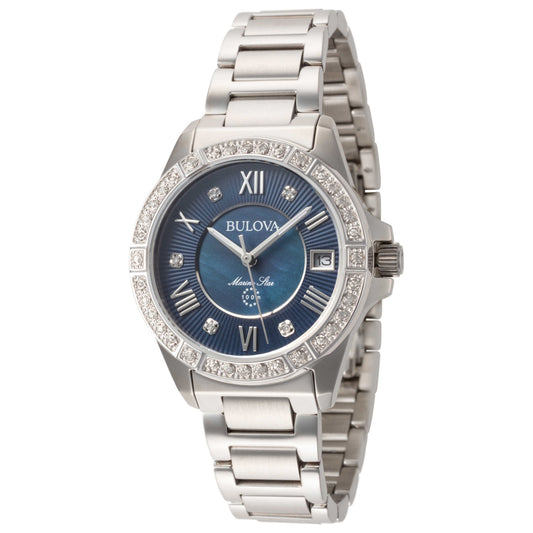 Front view of Bulova Marine Star Women's Quartz Watch 96R215