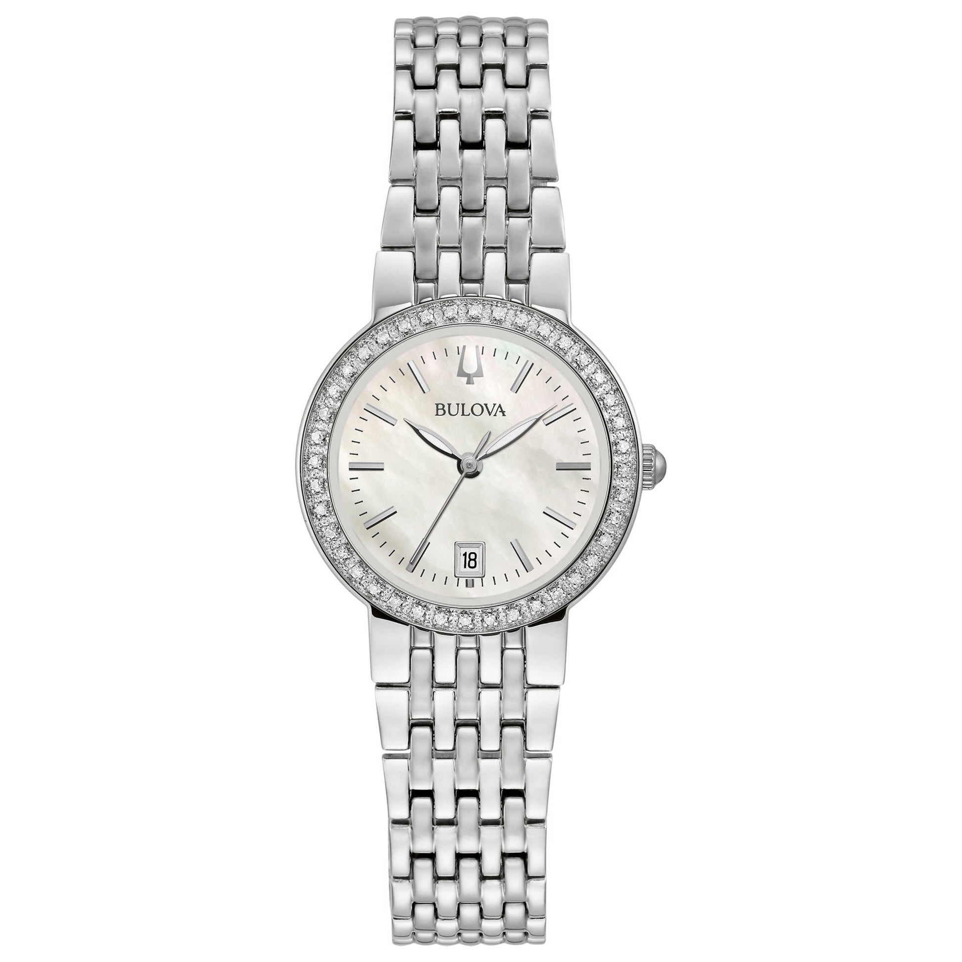 Front view of Bulova Quadra Women's Quartz Watch 96R239