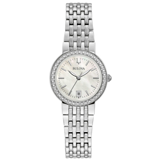 Front view of Bulova Quadra Women's Quartz Watch 96R239