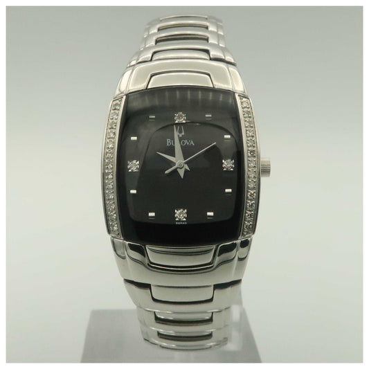 Front view of Bulova Diamonds Women's Watch 96R40-PO