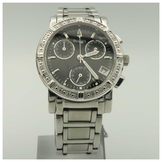 Front view of Bulova Diamonds Women's Watch 96R44-PO