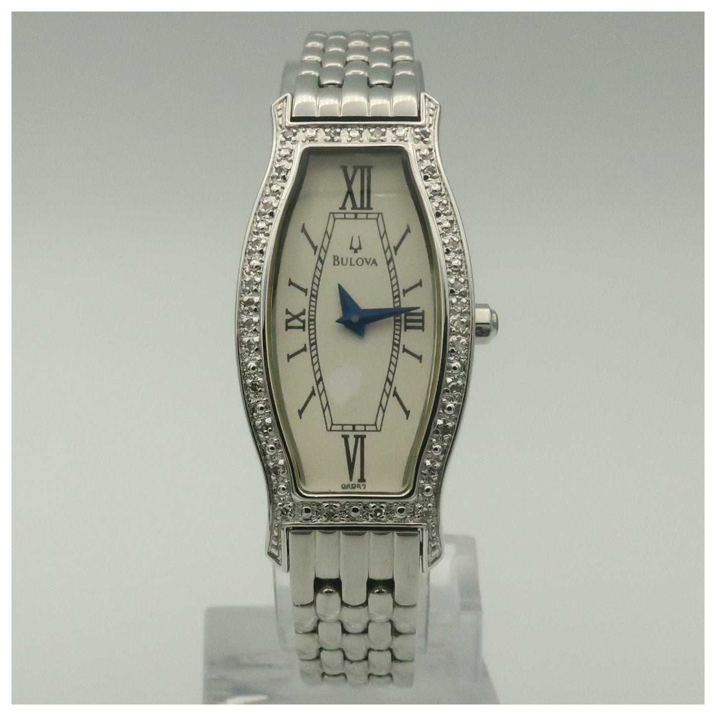 Front view of Bulova Diamonds Women's Quartz Watch 96R52-PO2