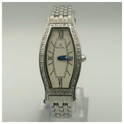 Front view of Bulova Diamonds Women's Quartz Watch 96R52-PO