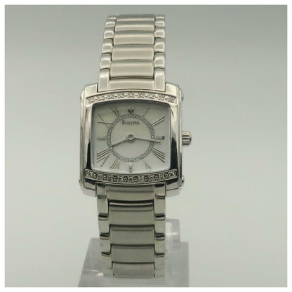 Front view of Bulova Diamonds Women's Quartz Watch 96R56-PO