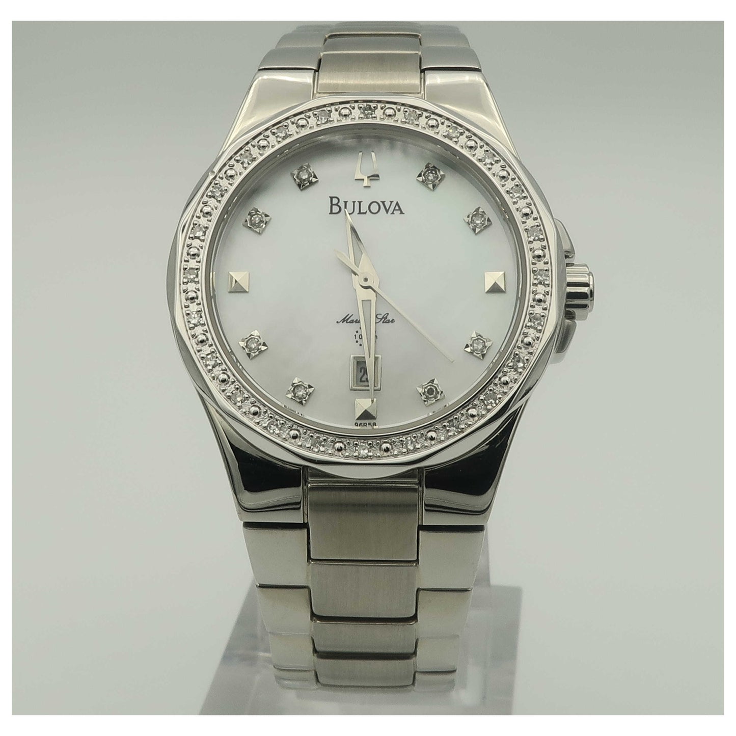 Front view of Bulova Marine Star Women's Quartz Watch 96R58-SD