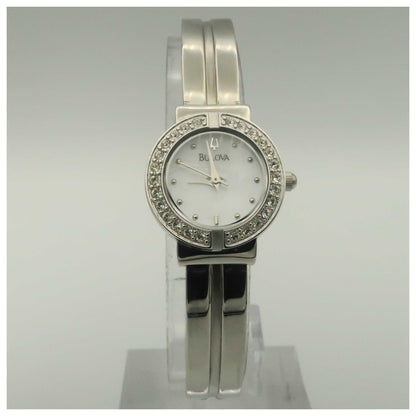 Front view of Bulova Crystal Women's Quartz Watch 96T09-PO