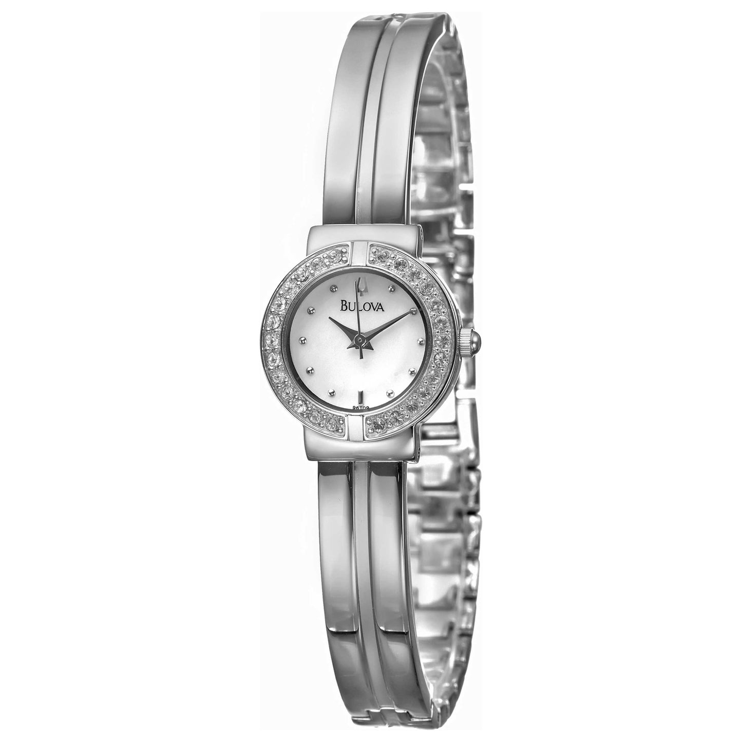 Front view of Bulova Crystal Women's Quartz Watch 96T09