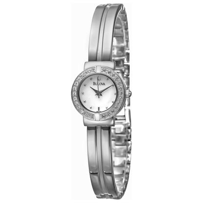 Front view of Bulova Crystal Women's Quartz Watch 96T09