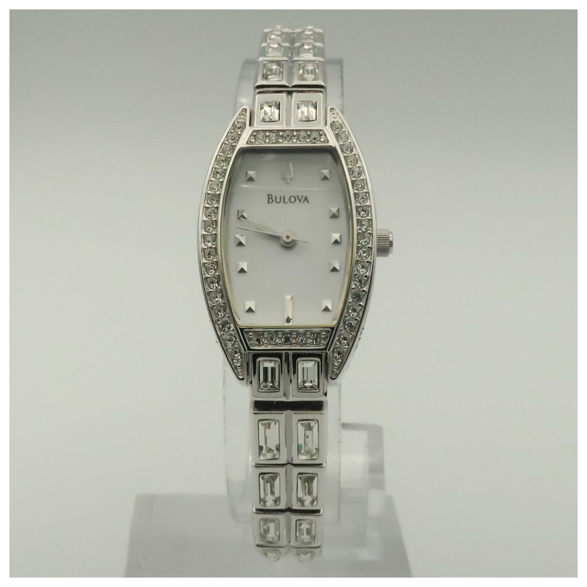 Front view of Bulova Crystal Women's Japanese Quartz (Battery-Powered) Watch 96T26-PO