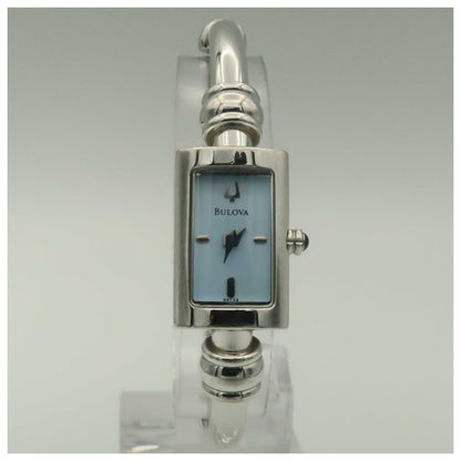 Front view of Bulova Bangle Women's Quartz Watch 96T39-PO