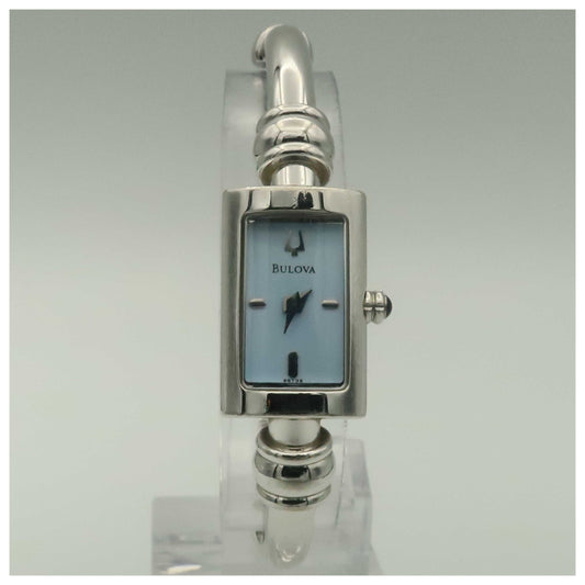 Front view of Bulova Bangle Women's Quartz Watch 96T39-PO