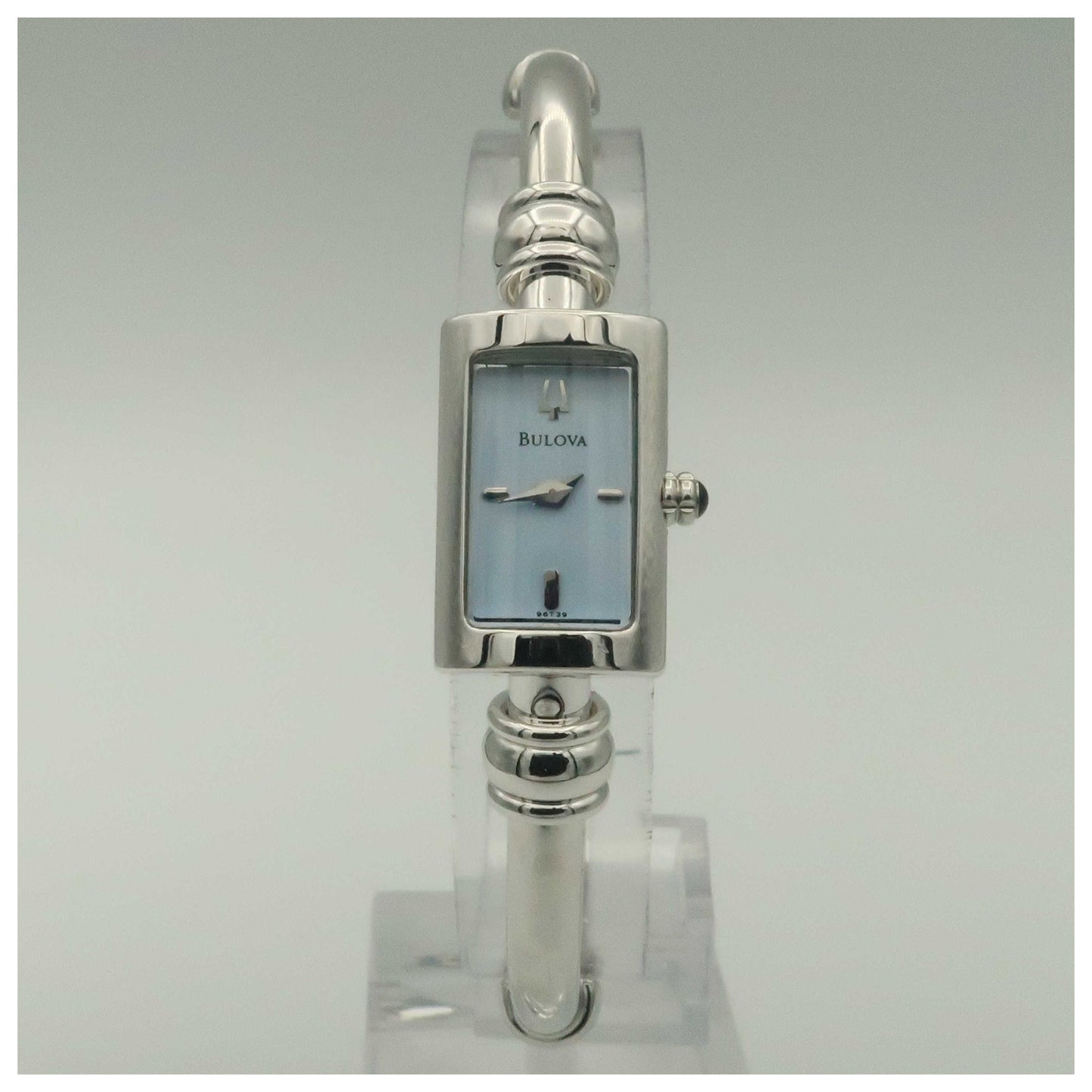 Front view of Bulova Bangle Women's Quartz Watch 96T39-SD