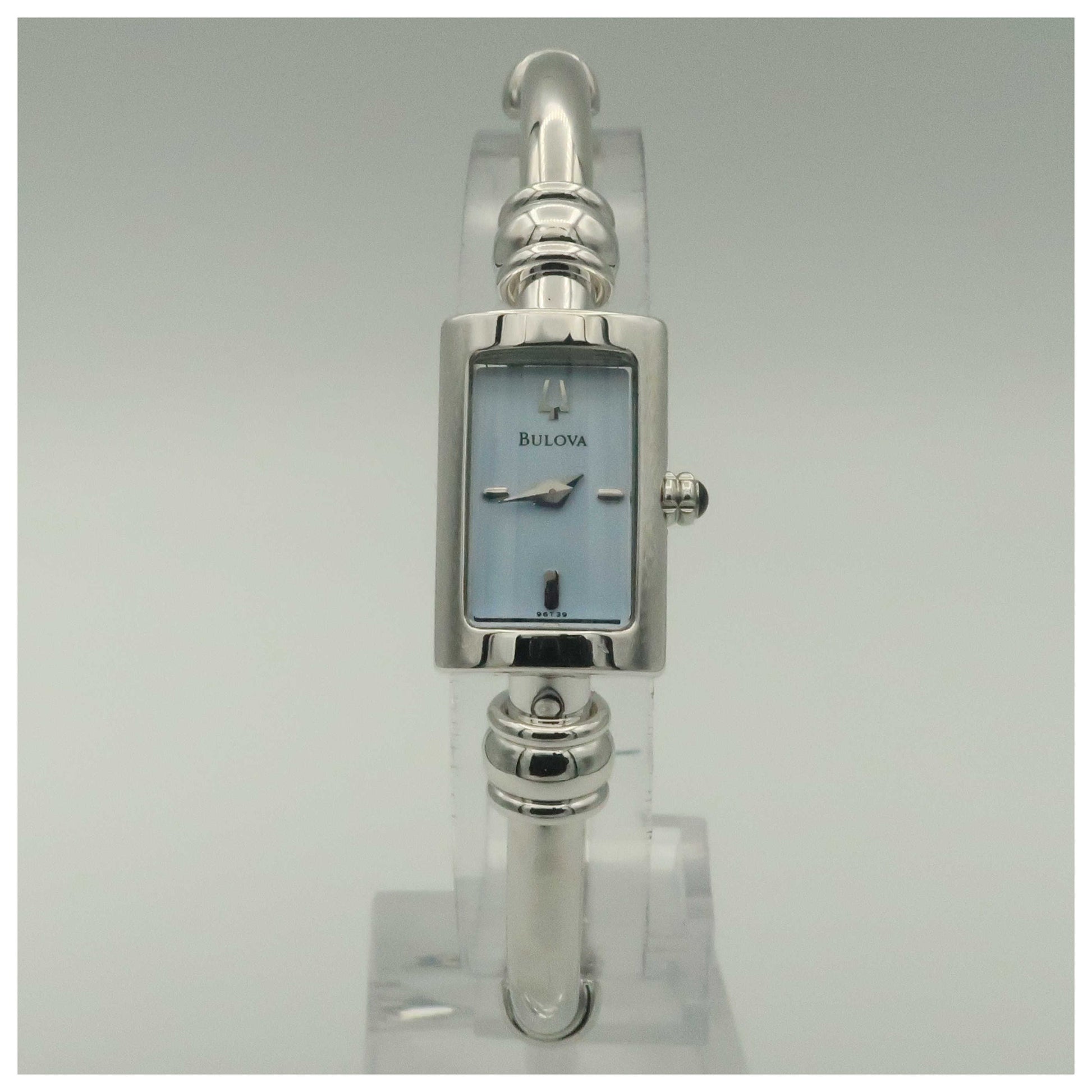 Front view of Bulova Bangle Women's Quartz Watch 96T39-SD