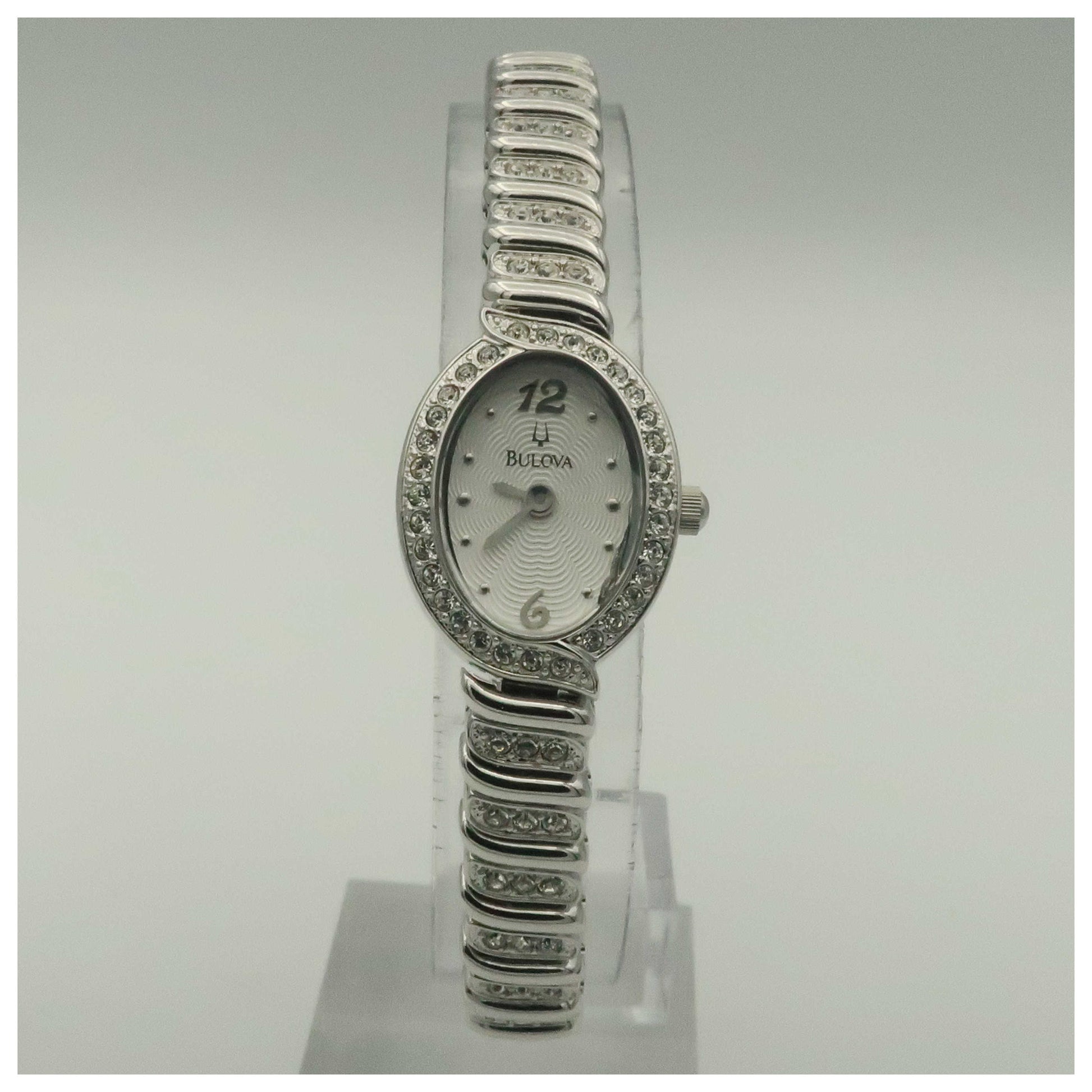 Front view of Bulova Crystal Women's Quartz Watch 96T53-SDV